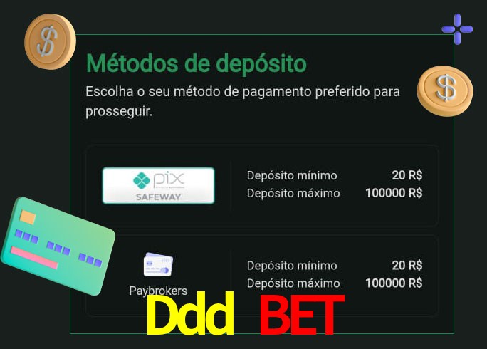 O cassino Ddd Bet oferece uma grande variedade de métodos de pagamento